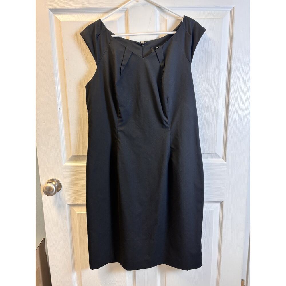 Mossimo brand Career Black Sheath Dress Cap Sleeves Stretch Women’s Size 16 EUC